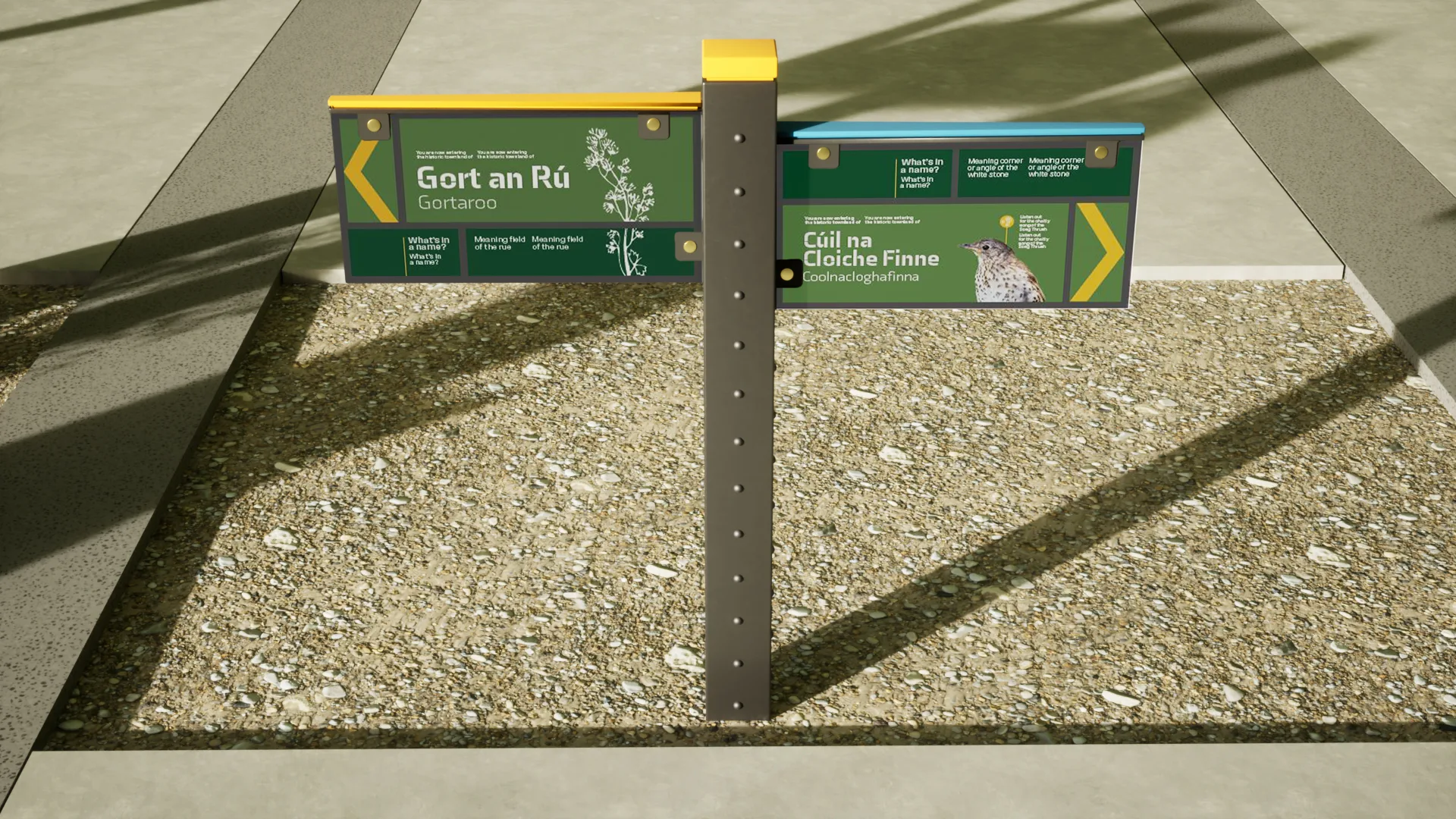 Townland signage installed — Gort an Rú.
